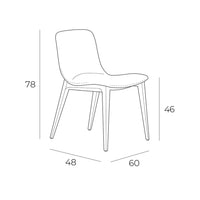 Sedia in tessuto beige