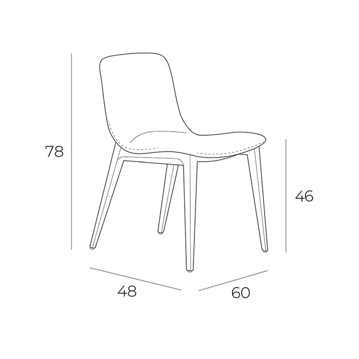 Sedia in tessuto beige