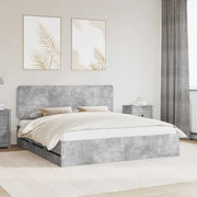 Struttura del letto con cassetto Grigio cemento 180 x 200 cm 3412570