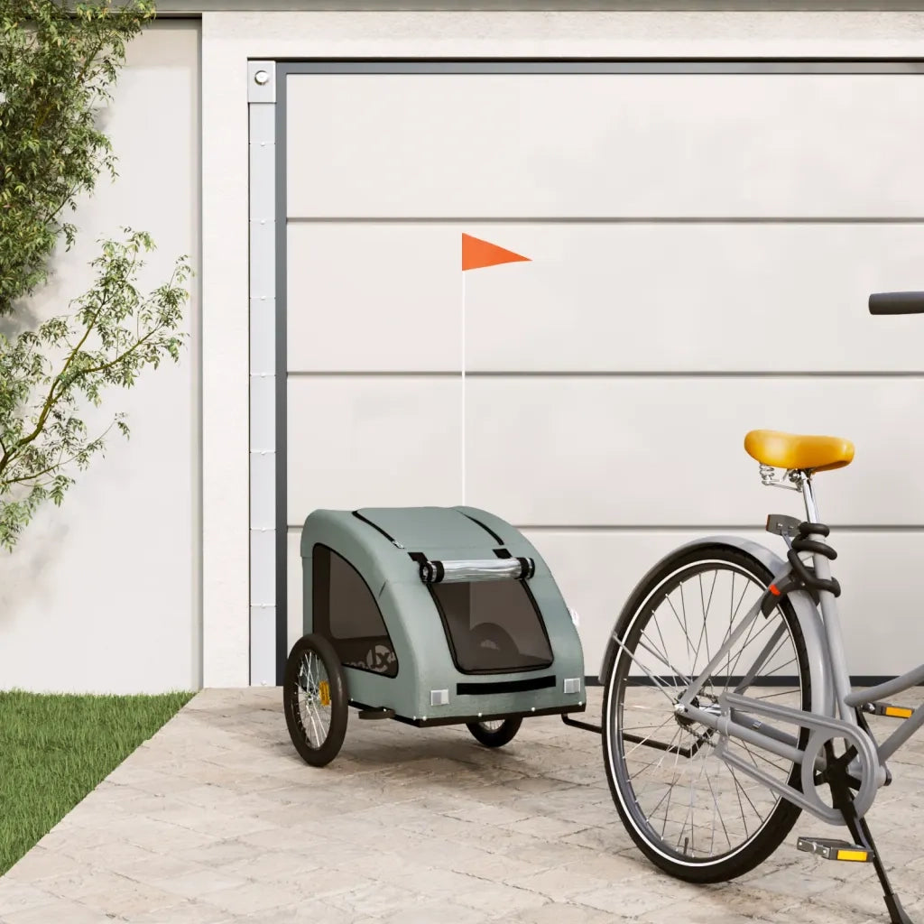Rimorchio da Bici per Animali Grigio Oxford e Ferro CFW7664828