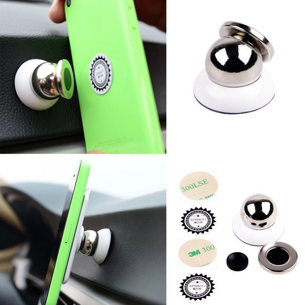 Trade Shop - Supporto Magnetico A Sfera Per Cellulare Smartphone Da Auto Con Rotazione 360° -