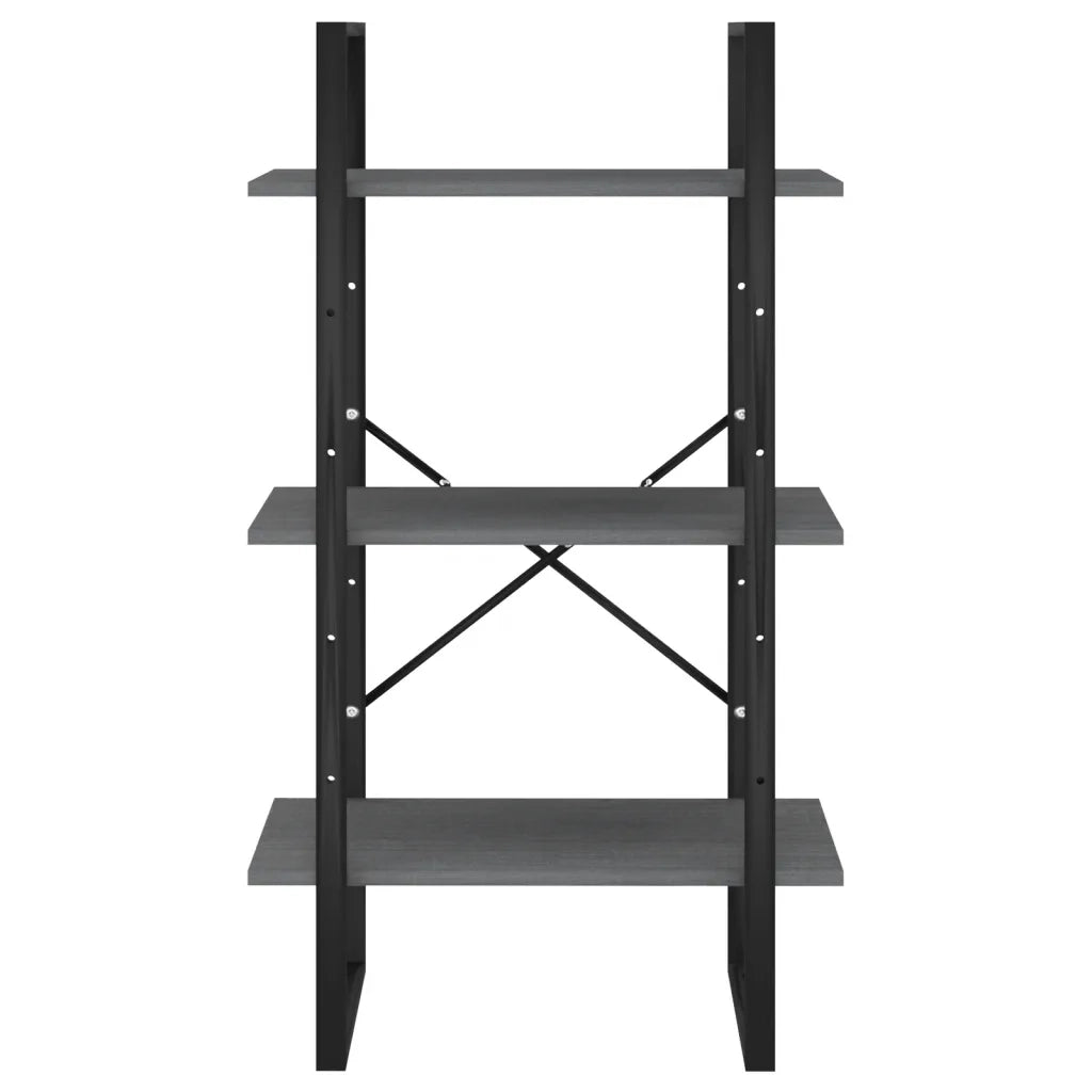 Scaffale Grigio 60x30x105 cm in Legno Massello di Pino cod mxl 11658