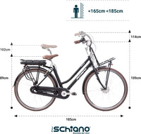 F.LLI SCHIANO E-VILLE 28" E-Bike, Bicicletta Elettrica da CittÃ  con Motore 250W e Batteria 36V 10.4Ah, display LED, n