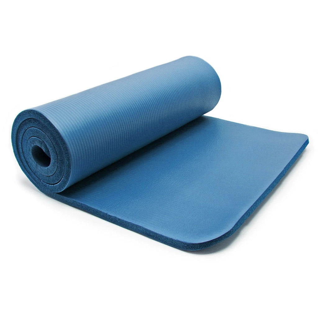 Tappetino yoga 180 x 60 x 1,5 cm fisiofitness aerobica palestra antiscivolo extra spesso blu 16_0001543