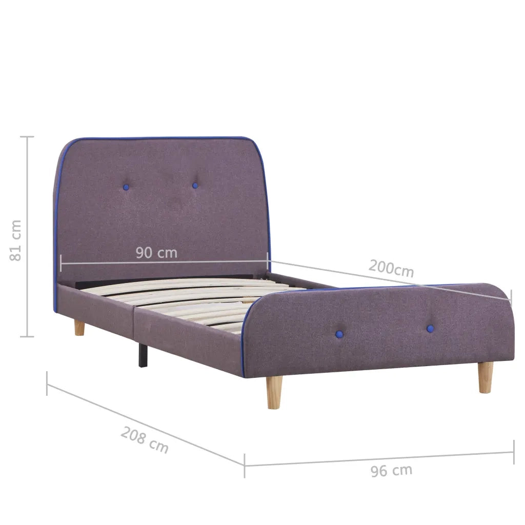 Giroletto senza Materasso Tortora 90x200 cm in Tessuto 280936