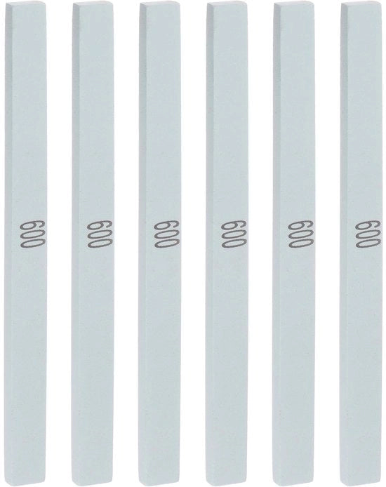 6 pezzi di pietra di abrasione 600 grit 150 mm x 12 mm x 6 mm pietra di silicato di carbonio rettangolare verde