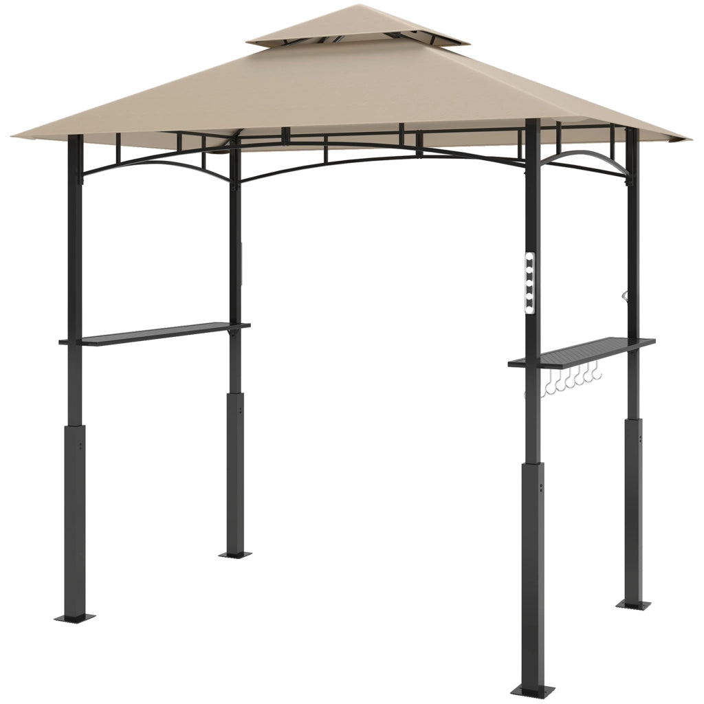 Tendone da giardino a due piani con LED ¨C zephmum ¨C kaki 240x150x250 cm