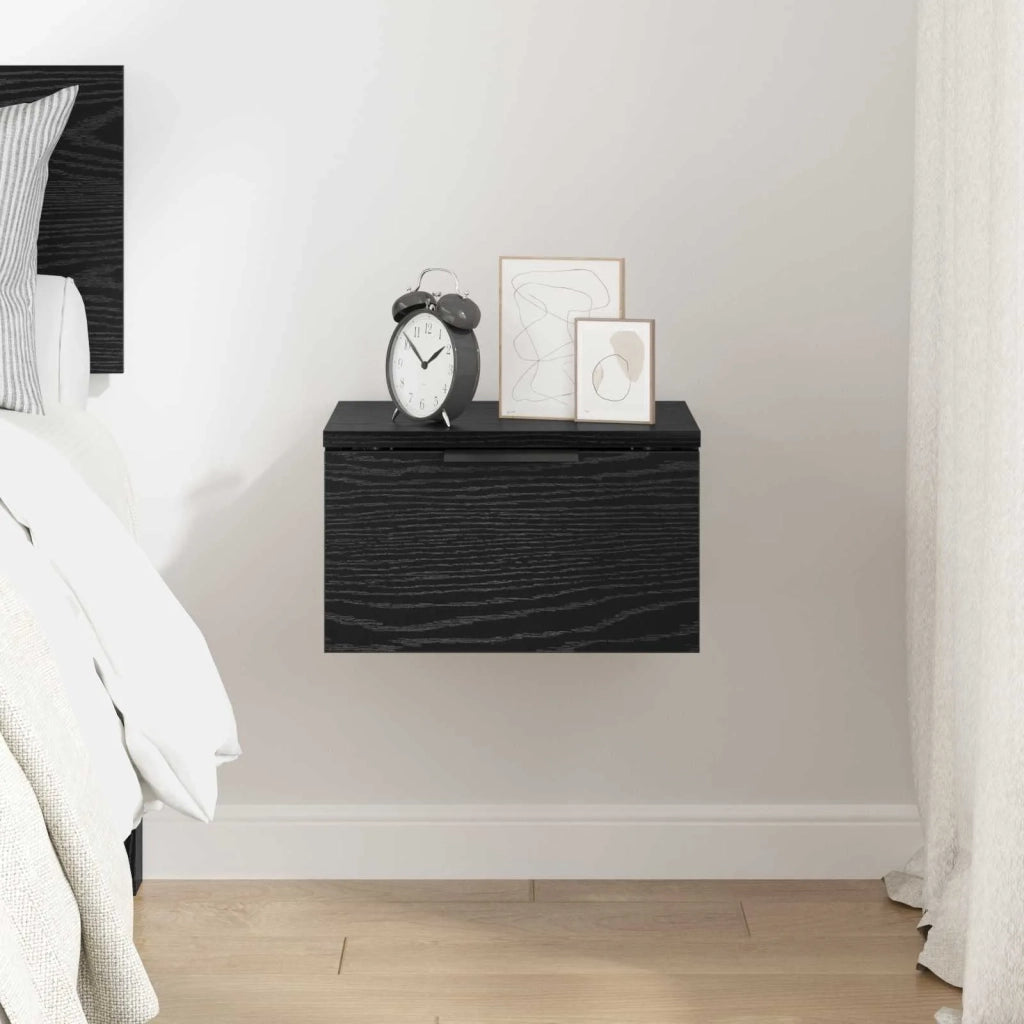 Armadio da Notte Rovere Nero 34 x 30 x 20 cm Legno multistrato 880813