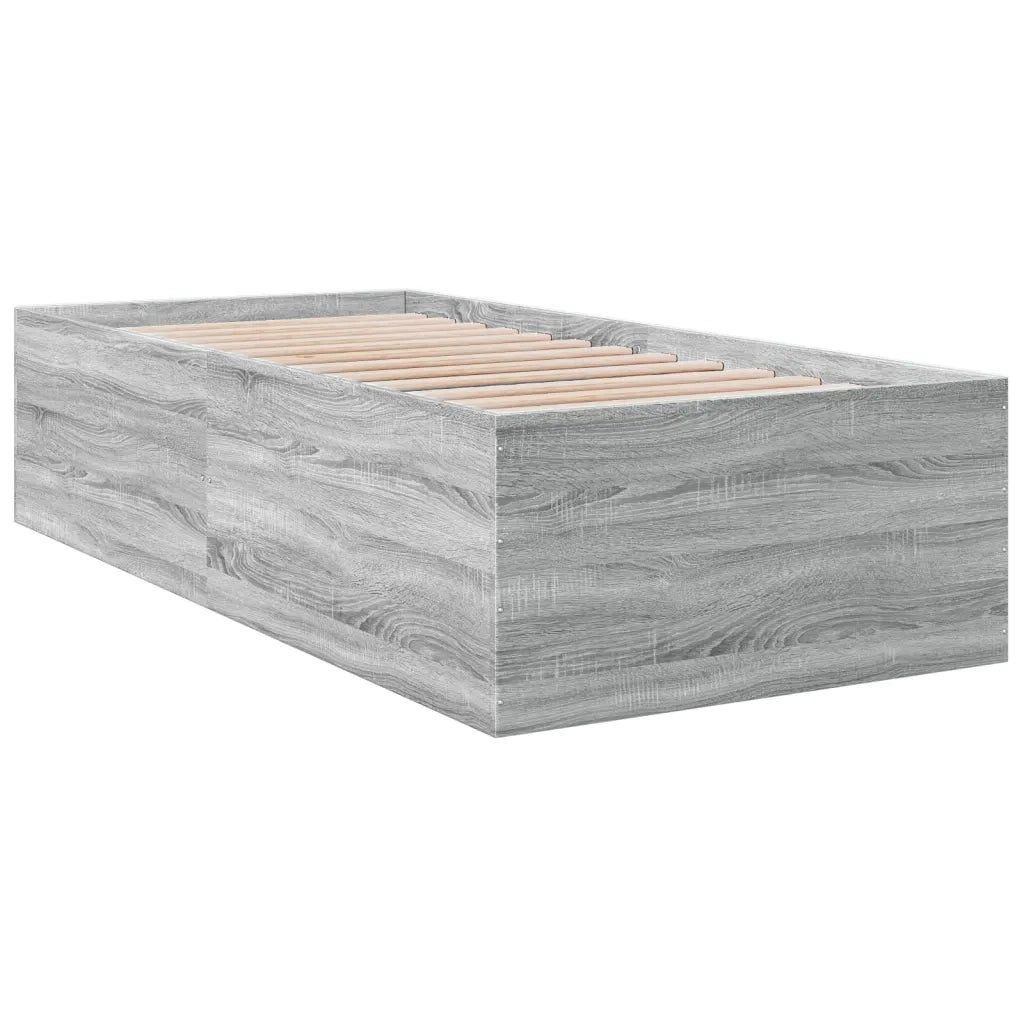 Giroletto-Struttura Letto Grigio Sonoma 75x190 cm in Legno Multistrato 925013