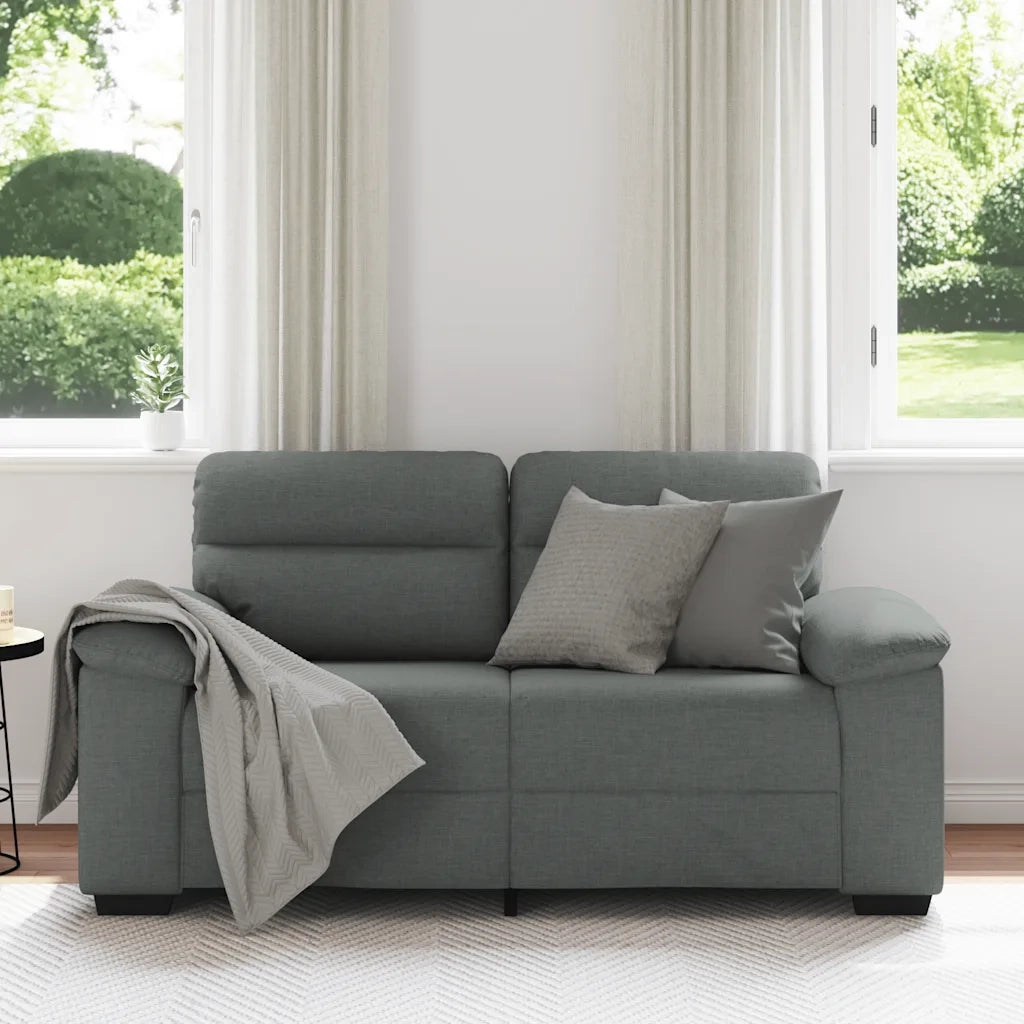 Divano a 2 Posti Grigio Scuro 160x81x84 cm in Tessuto 4105298