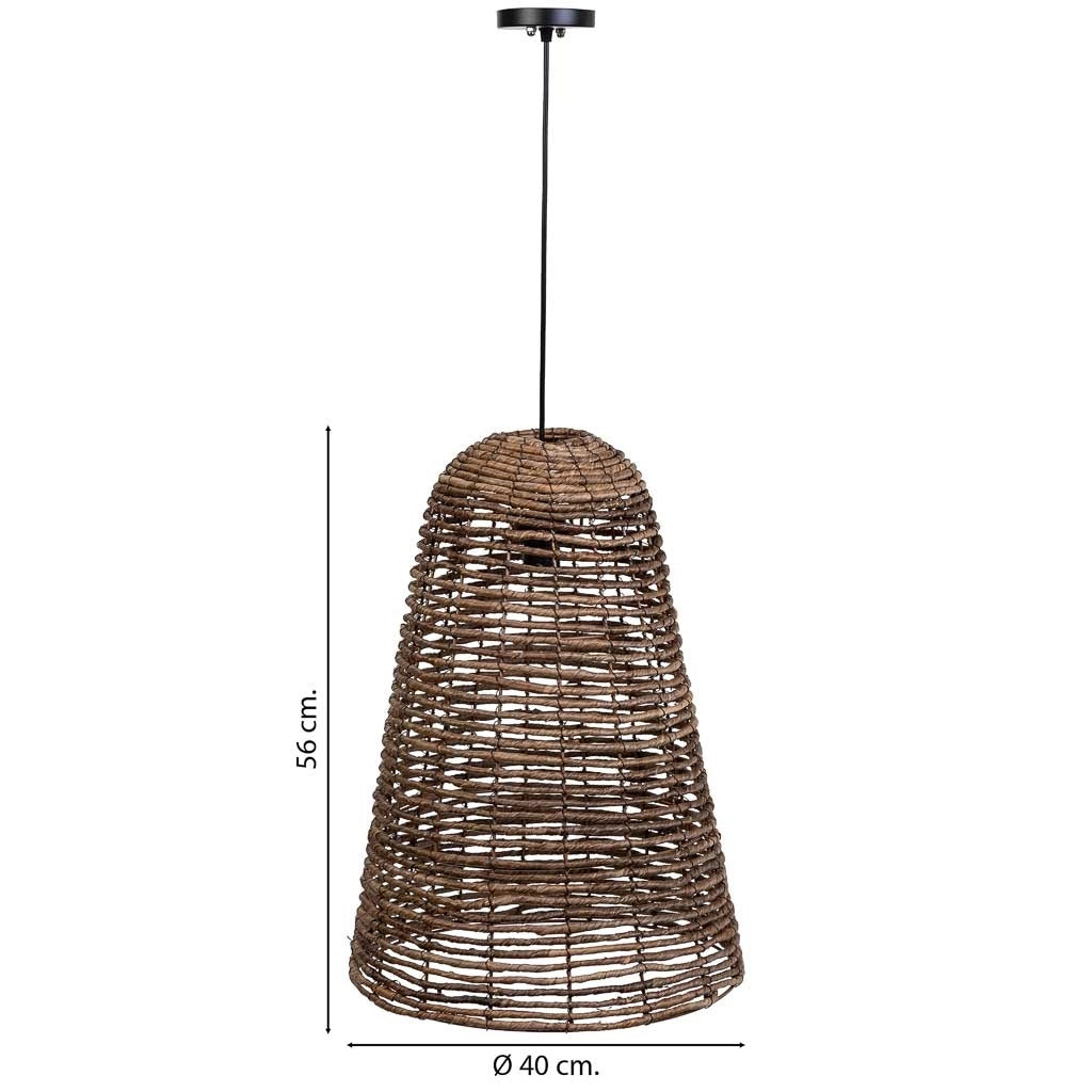 Lampada da soffitto in foglia di banano naturale marrone, D40x56h cm