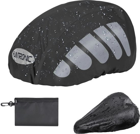 Accessori per casco - Impermeabile - Dimensione universale - Strisce riflettenti - Protezione da pioggia per casco da bicicletta - Adatto per uomini e donne