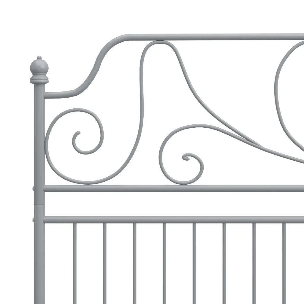 Giroletto-Struttura Letto Grigio in Metallo 180x200 cm 837606