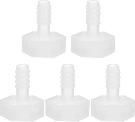 Set di 5 connettori di adattamento in plastica 3/8" per acqua e gas - Fitting di tubo pratica per diverse applicazioni