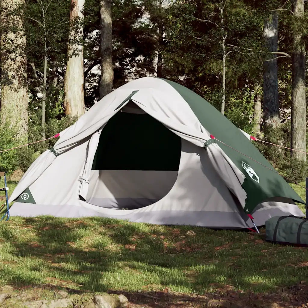 Tenda da Campeggio a Cupola per 2 Persone Verde Impermeabile 94643
