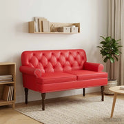 Loveseat con bottoni imbottiti Rosso 120 x 65 x 77 cm 42041861