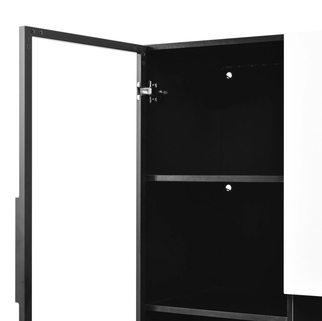 Hochschrank moderno in MDF nero e bianco