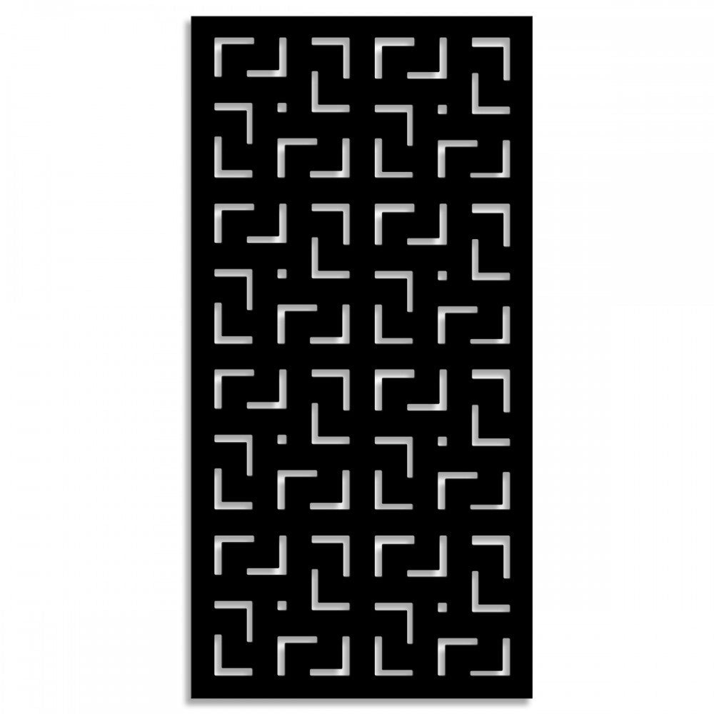 LABYRINTH -M- - Pannello in PVC traforato - Parasole Colore: nero, Misura: 50x150 cm