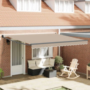 Tenda Retrattile Beige 400 × 300 cm Poliestere e Alluminio 3330618