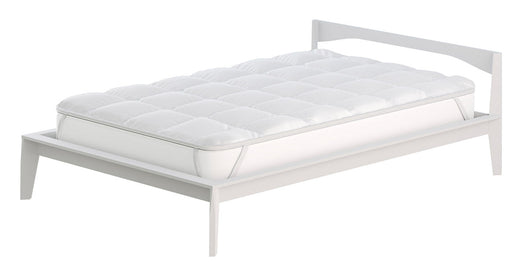 Topper 1 Piazza e Mezzo Trapuntato 300 gr/mq con Elastici Fancy Bianco