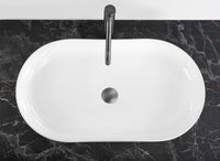 Lavabo Da Appoggio In Ceramica Cleo 71 White-rea