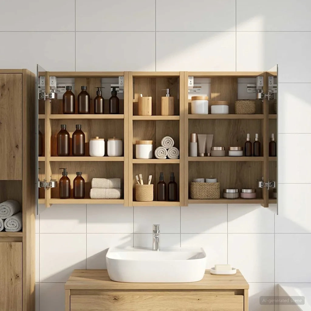 Set di Armadi da Bagno con lo scaffale 3 pcs 80 x 10,5 x 50 cm 3403655
