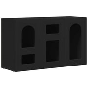 Credenza | Madia | Buffet da pranzo | Armadio da pranzo Nero 100 x 35 x 59 cm Legno multistrato