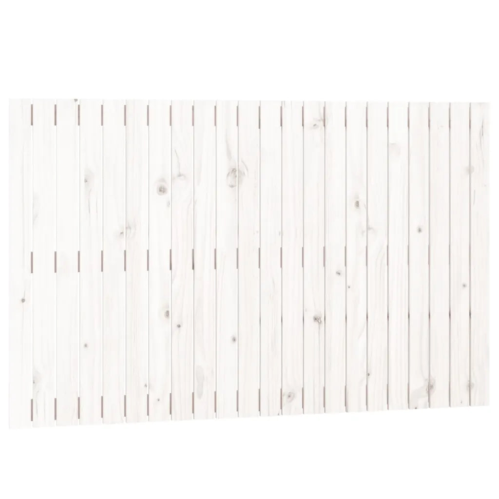 Testiera | Testata da Parete Bianca 140x3x90 cm in Legno Massello di Pino