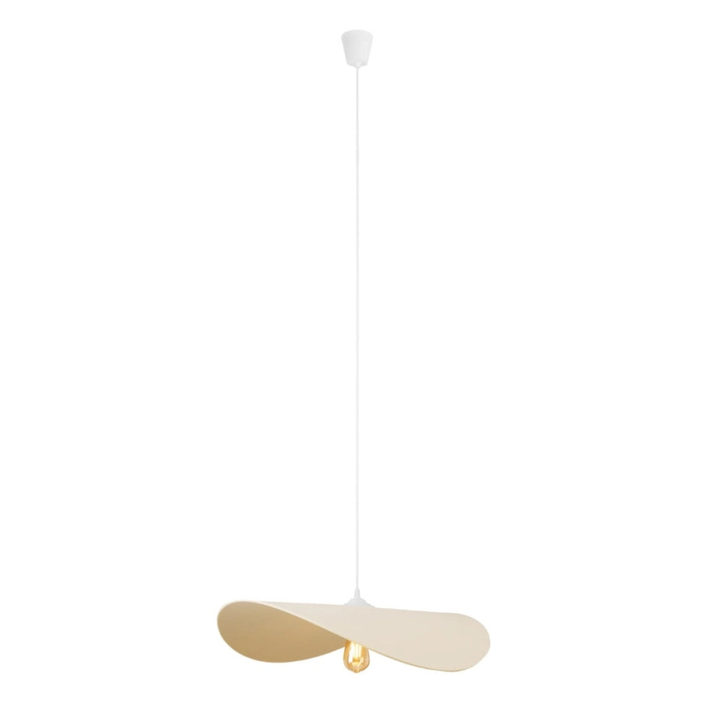Lampada sospensione Maxlight PAN feltro crema Ø60 E27