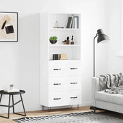 Credenza Bianca 69,5x34x180 cm in Legno Multistrato 3189373