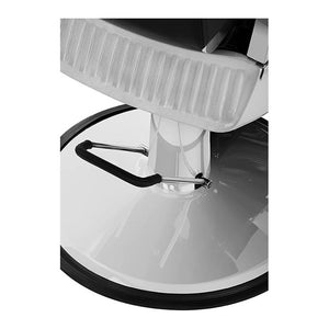 Poltrona parrucchiere altezza regolabile struttura in metallo nero 14_0001622