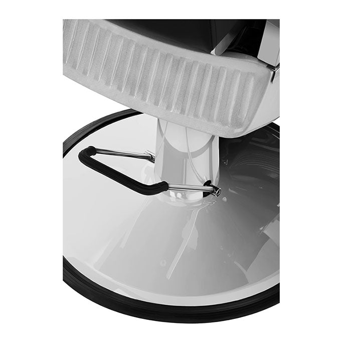 Poltrona parrucchiere altezza regolabile struttura in metallo nero 14_0001622