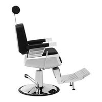 Poltrona parrucchiere altezza regolabile struttura in metallo nero 14_0001622