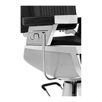 Poltrona parrucchiere altezza regolabile struttura in metallo nero 14_0001622