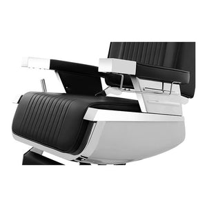 Poltrona parrucchiere altezza regolabile struttura in metallo nero 14_0001622