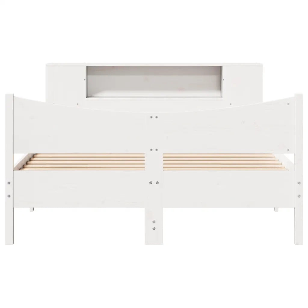 Letto senza Materasso Bianco 140x190 cm Legno Massello di Pino