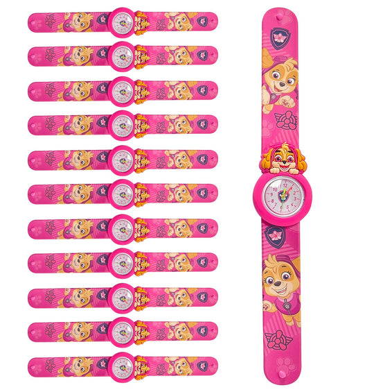 Set 12 Orologi da Polso Bracciale per Bambini Paw Patrol Colorazione Rosa