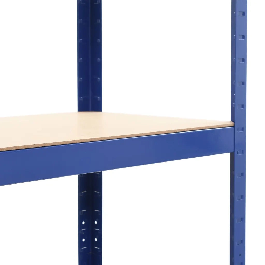 Mensola 4 Strati Blu in Acciaio e Legno Multistrato cod mxl 42927