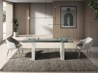 Sedia in tessuto grigio