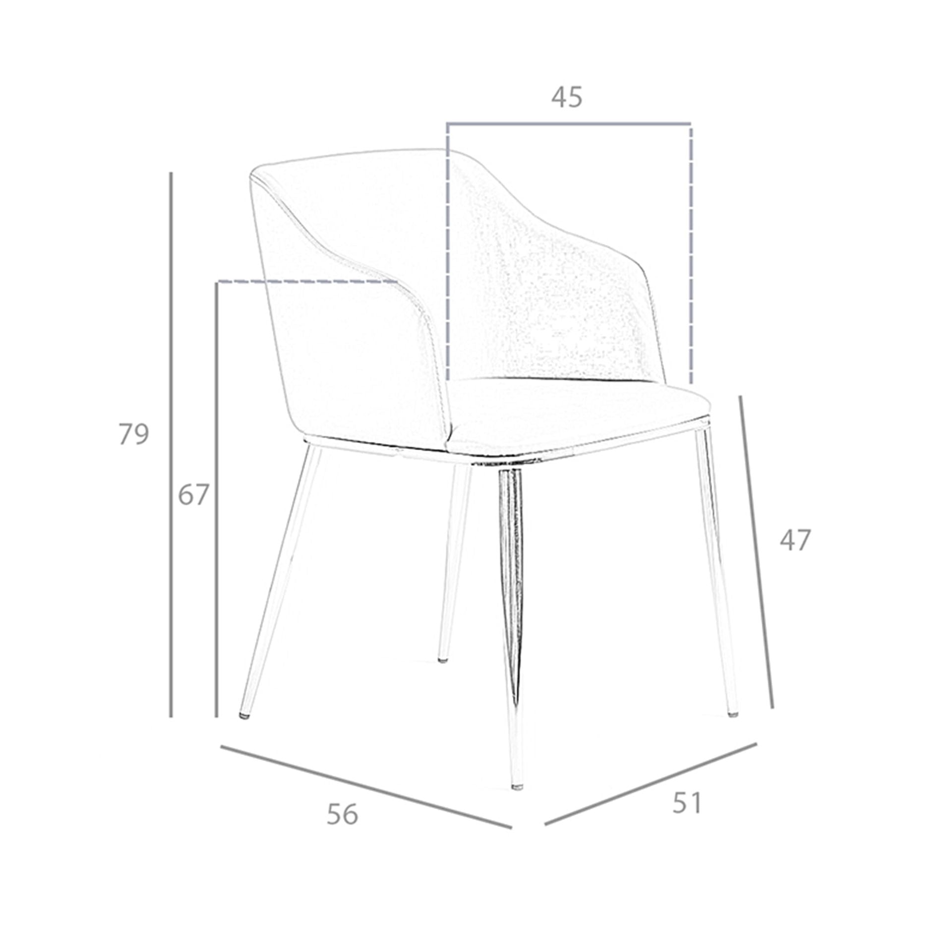Sedia in tessuto grigio