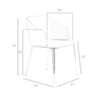 Sedia in tessuto grigio