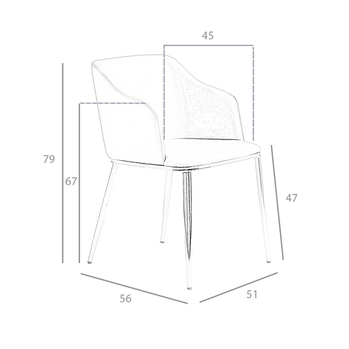 Sedia in tessuto grigio
