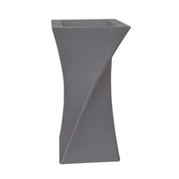 VASO TRIANGOLO ALTO 80CM, VASO IN RESINA ALTO, VASO ALTO MODERNO Colore: Avana