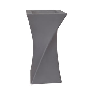 VASO TRIANGOLO ALTO 80CM, VASO IN RESINA ALTO, VASO ALTO MODERNO Colore: Avana