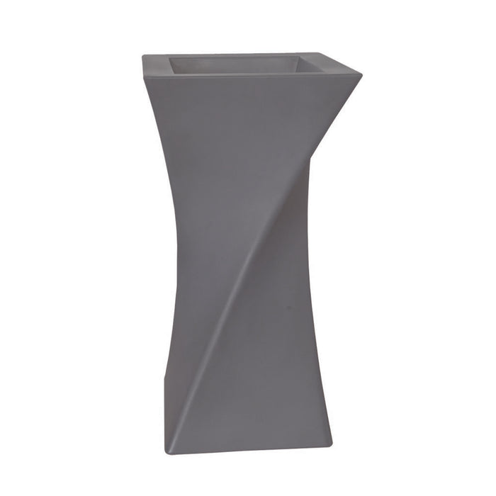 VASO TRIANGOLO ALTO 80CM, VASO IN RESINA ALTO, VASO ALTO MODERNO Colore: Avana