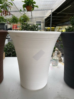 Vaso tondo in resina "Mimosa" con altezza di cm 50 ELBI Colori: Bianco