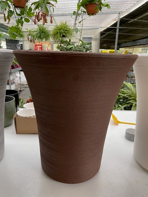 Vaso tondo in resina "Mimosa" con altezza di cm 50 ELBI Colori: Bronzo