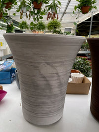 Vaso tondo in resina "Mimosa" con altezza di cm 50 ELBI Colori: Industrial Grey