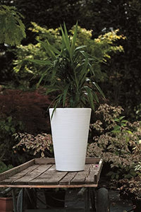 Vaso tondo in resina "Lilium" H 76cm  ELBI Colore: Bianco