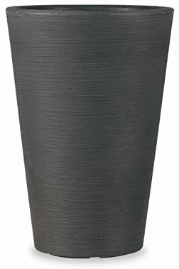 Vaso tondo in resina "Lilium" H 76cm  ELBI Colore: Antracite